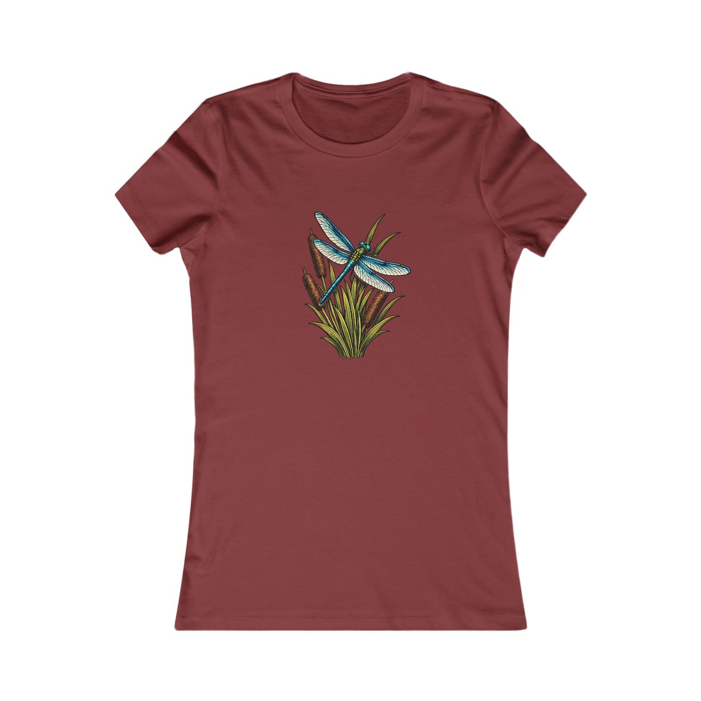 Dragonfly & Cat Tail Women's T-Shirt