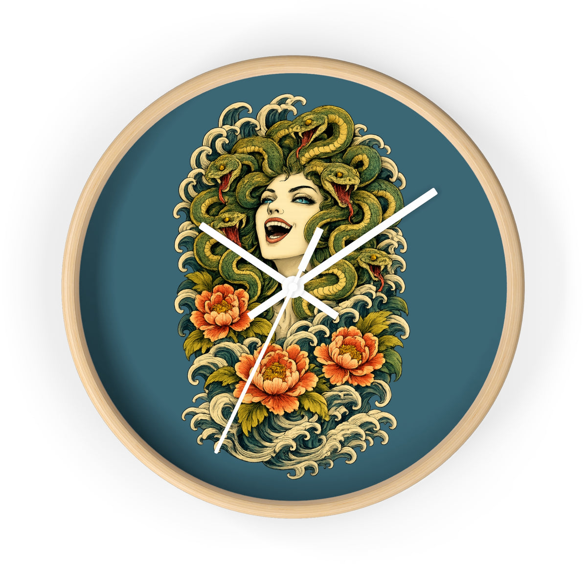 Clock, Wall Acrylic - Medusa Snake Head