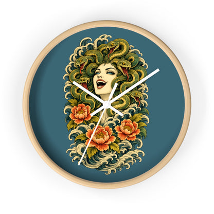Clock, Wall Acrylic - Medusa Snake Head