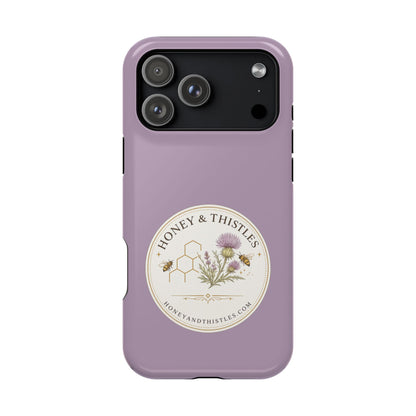 Floral Honey & Thistles Magnetic Phone Case — Impact-Resistant MagSafe-Compatible