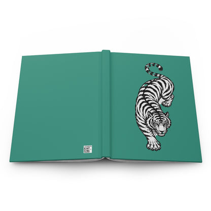 Journal Notebook, Hardcover Lined - Prowling Tiger