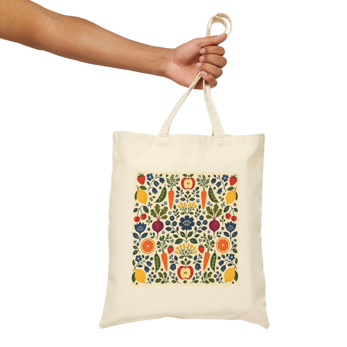 Swedish Style Vegetable Canvas Tote Bag