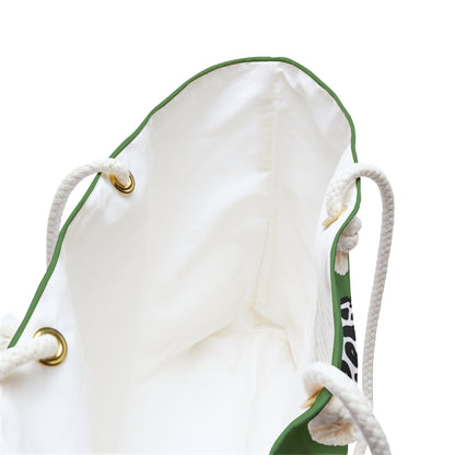 Tote, Weekender Travel  Bag - Morel Mushroom (kelly green)