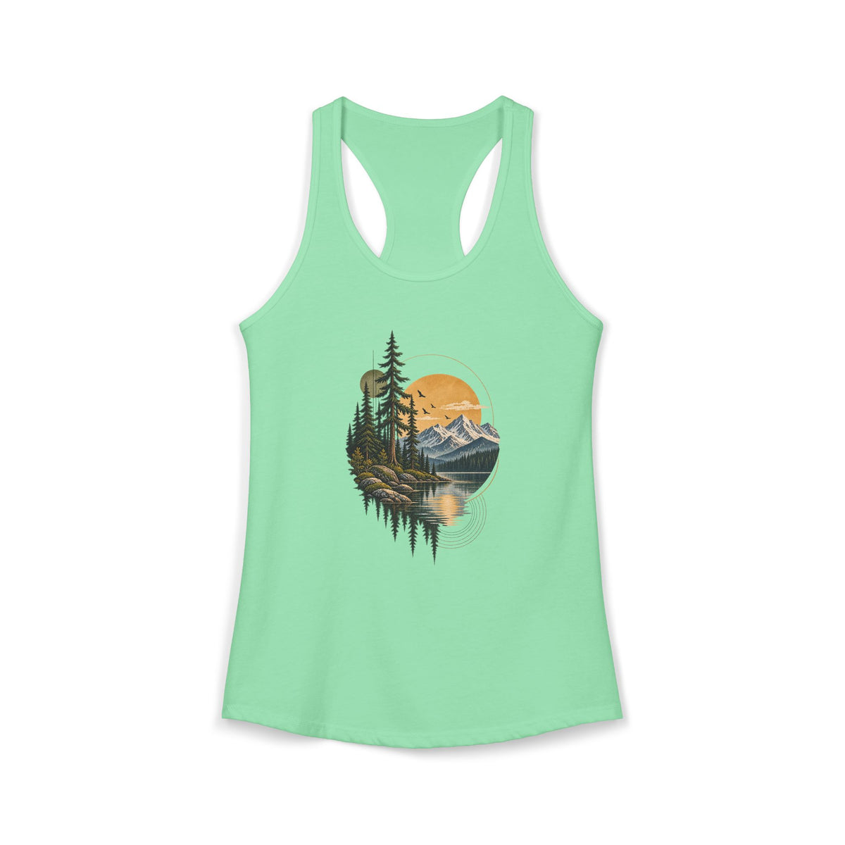 Tank Top, Racerback - Mountain Lake