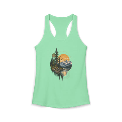 Tank Top, Racerback - Mountain Lake