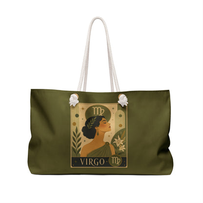 Tote, Weekender Travel Bag - Retro Virgo Zodiac