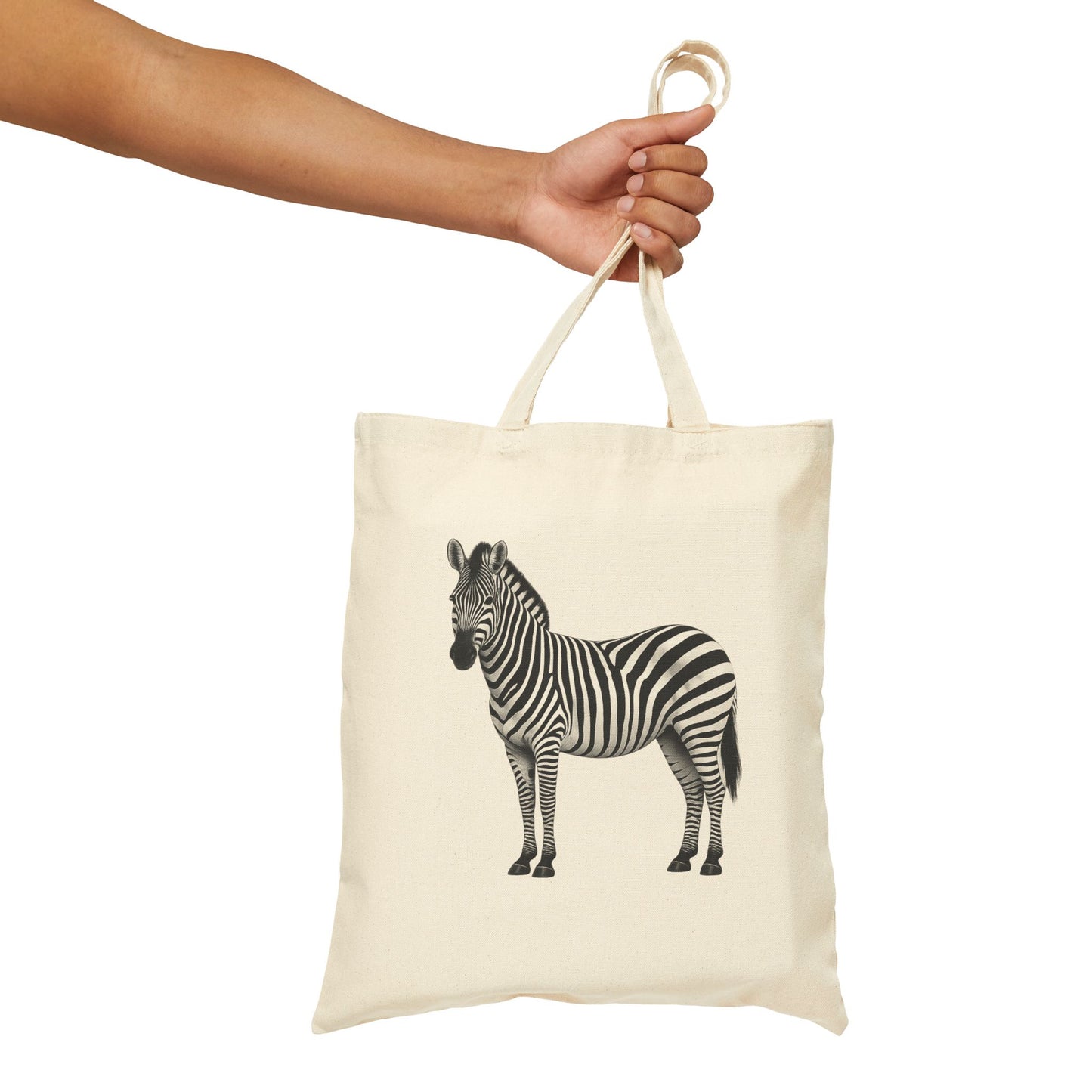 Zebra Canvas Tote Bag