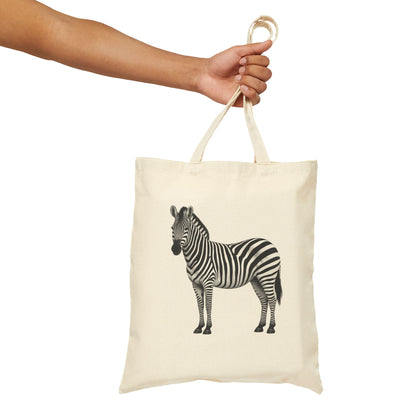 Zebra Canvas Tote Bag