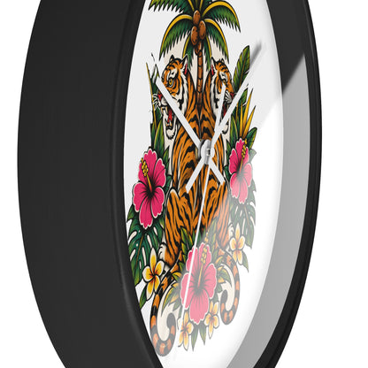 Clock, Wall - Boho Tiger Tiger Bodhi Tree