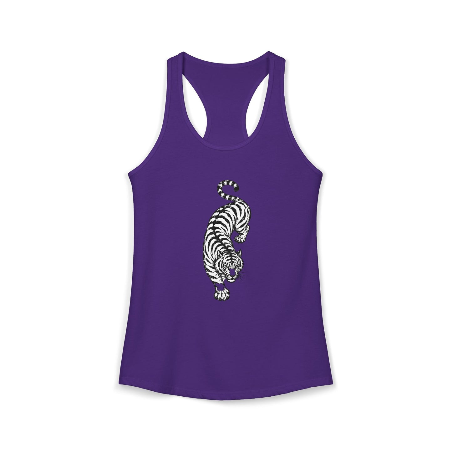 Tiger Black and White Racerback Tank