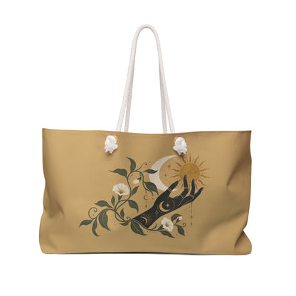 Tote, Weekender Travel Bag - Mystic Sun & Moon