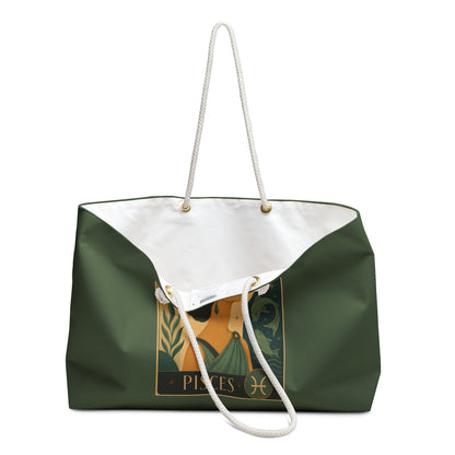 Tote, Weekender Travel Bag - Retro Pisces Zodiac