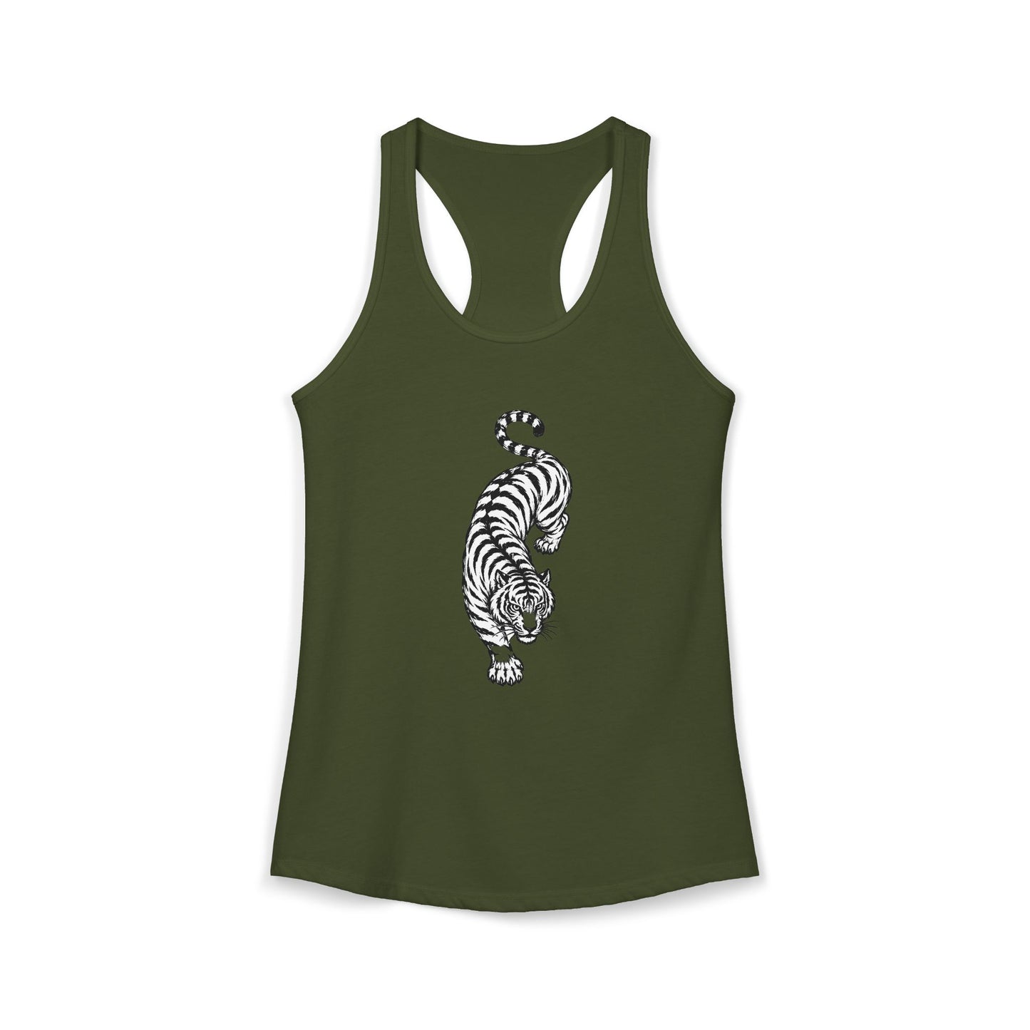 Tiger Black and White Racerback Tank