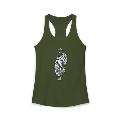 Tiger Black and White Racerback Tank