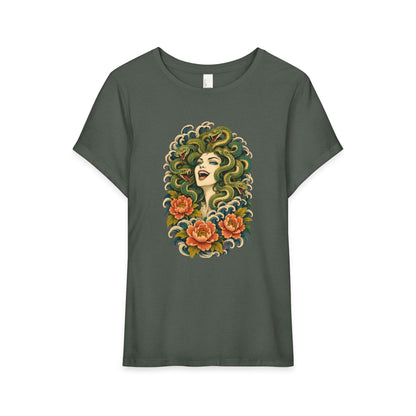 Medusa Floral Graphic Tee Shirt