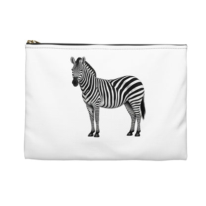 Zebra White Accessory Pouch