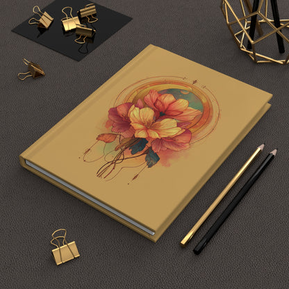 Journal Notebook, Hardcover Lined - Watercolor Flowers