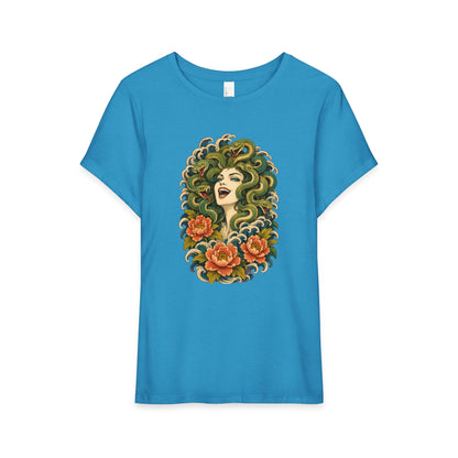 Medusa Floral Graphic Tee Shirt