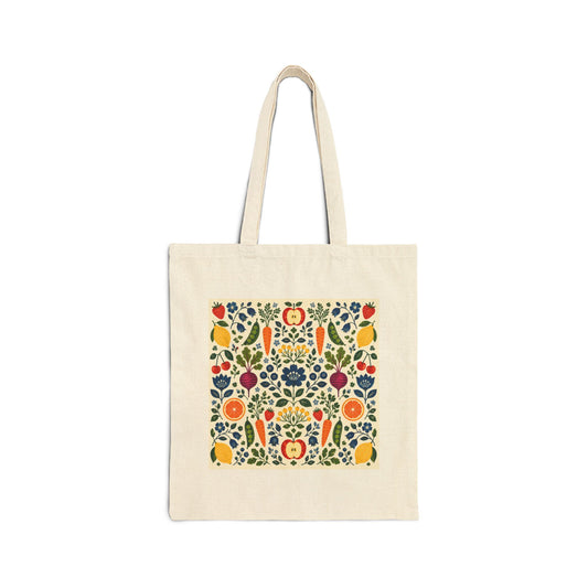 Swedish Style Vegetable Canvas Tote Bag