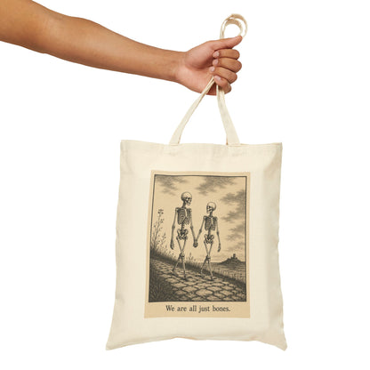 We Are All Just Bones Canvas Tote Bag