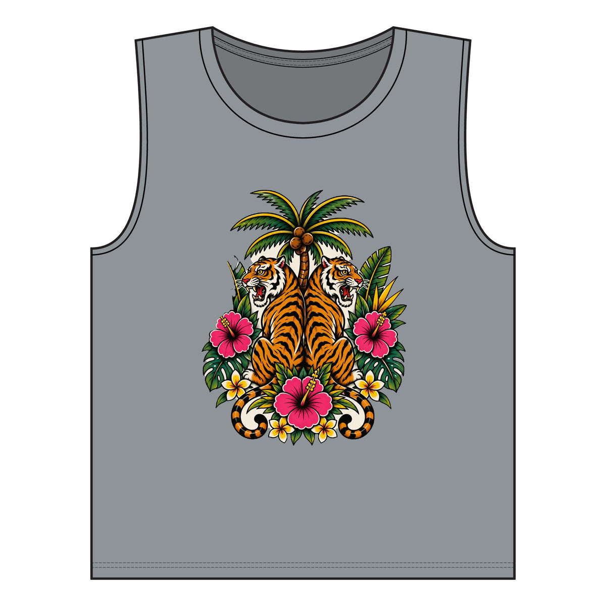 Tank Top, Muscle - Boho Tiger Tiger Bodhi Tree