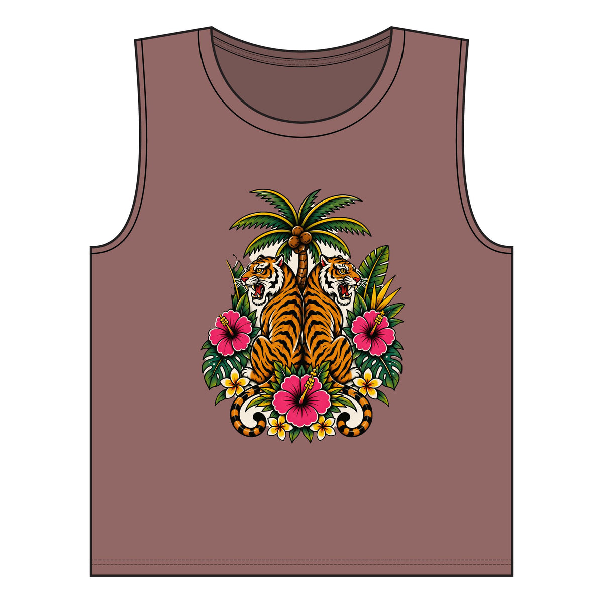 Tank Top, Muscle - Boho Tiger Tiger Bodhi Tree