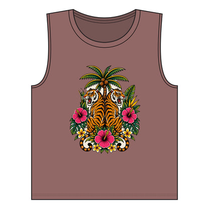 Tank Top, Muscle - Boho Tiger Tiger Bodhi Tree