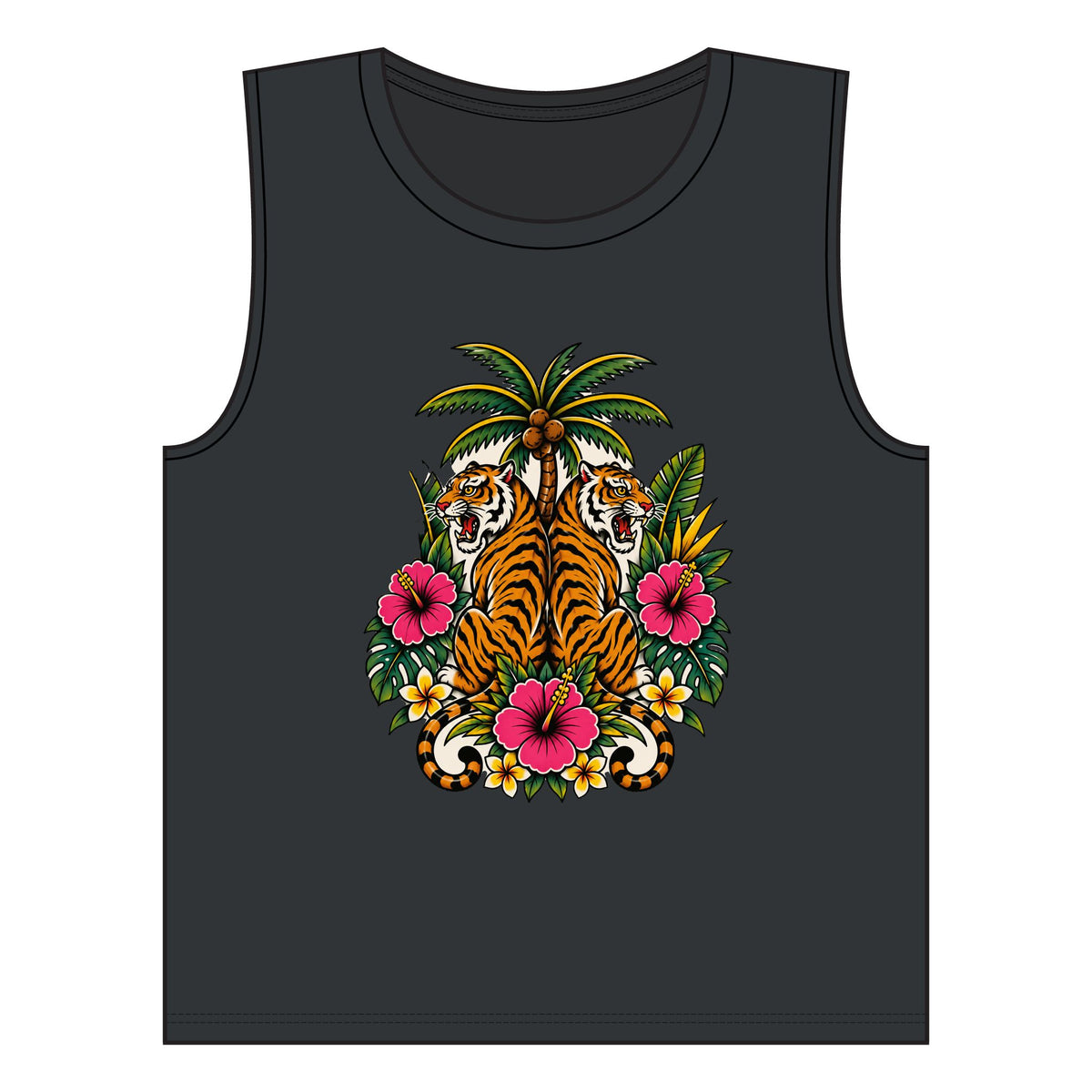Tank Top, Muscle - Boho Tiger Tiger Bodhi Tree
