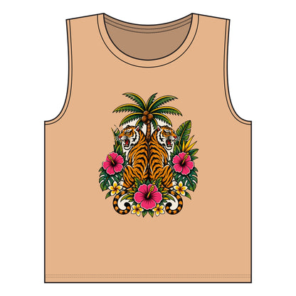 Tank Top, Muscle - Boho Tiger Tiger Bodhi Tree