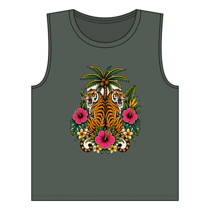 Tank Top, Muscle - Boho Tiger Tiger Bodhi Tree