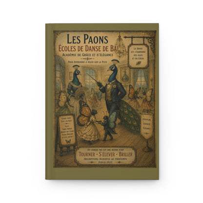 Journal Notebook, Hardcover Lined - Peacock Dance School
