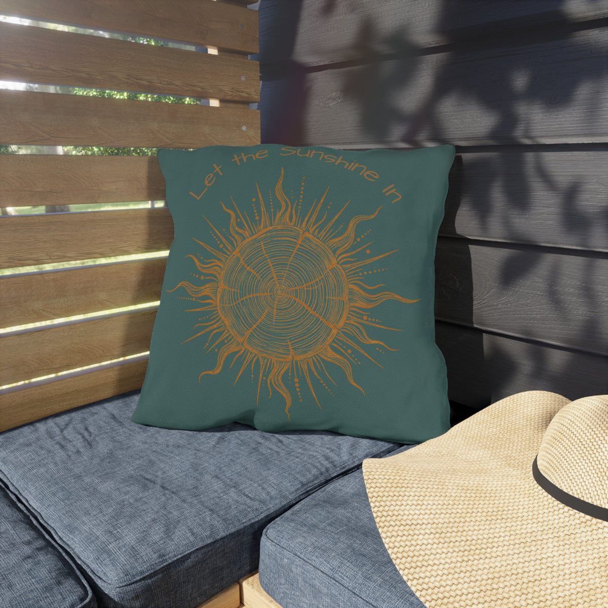 Pillow, Outdoor/Garden - Boho Let the Sunshine In Sunburst