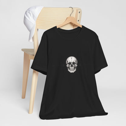 T-Shirt, Short Sleeve Boxy Crew Neck - Skull Geometry
