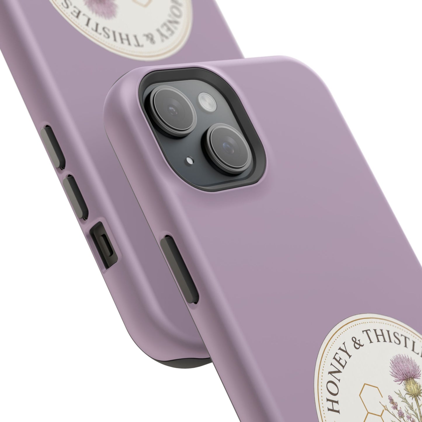 Floral Honey & Thistles Magnetic Phone Case — Impact-Resistant MagSafe-Compatible