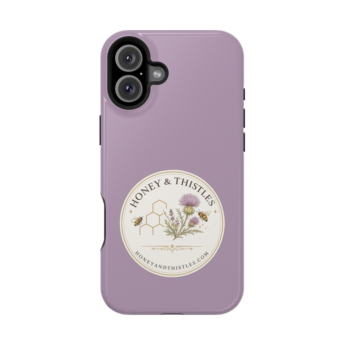 Floral Honey & Thistles Magnetic Phone Case — Impact-Resistant MagSafe-Compatible
