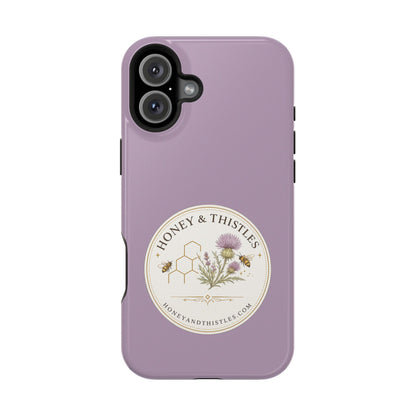 Floral Honey & Thistles Magnetic Phone Case — Impact-Resistant MagSafe-Compatible