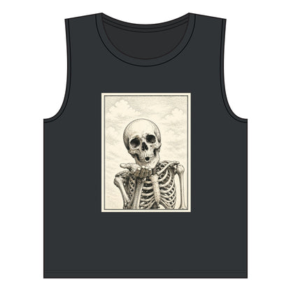 Vintage Anatomical Skull Illustration Tank