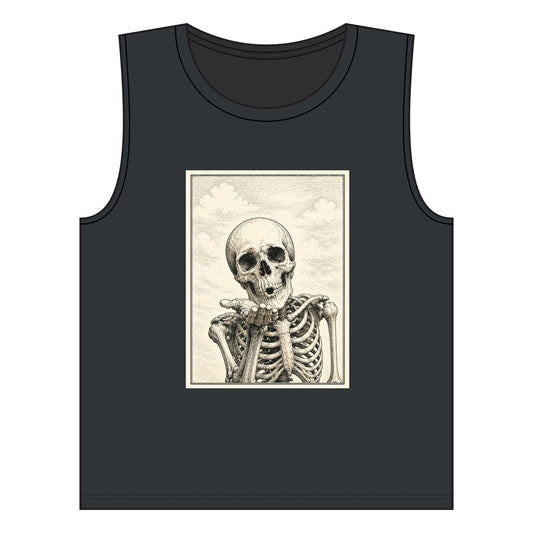 Vintage Anatomical Skull Illustration Tank