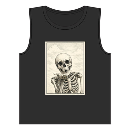 Vintage Anatomical Skull Illustration Tank