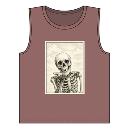 Vintage Anatomical Skull Illustration Tank