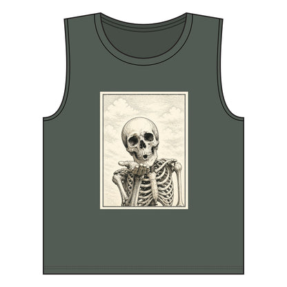 Vintage Anatomical Skull Illustration Tank
