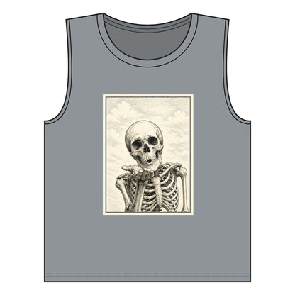 Vintage Anatomical Skull Illustration Tank