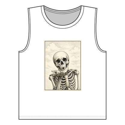 Vintage Anatomical Skull Illustration Tank
