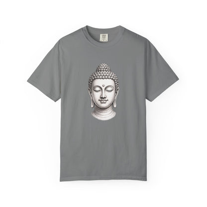 T‑Shirt, Short Sleeve Boxy Crew Neck - Mindful Zen Buddha Head
