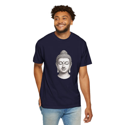 T‑Shirt, Short Sleeve Boxy Crew Neck - Mindful Zen Buddha Head