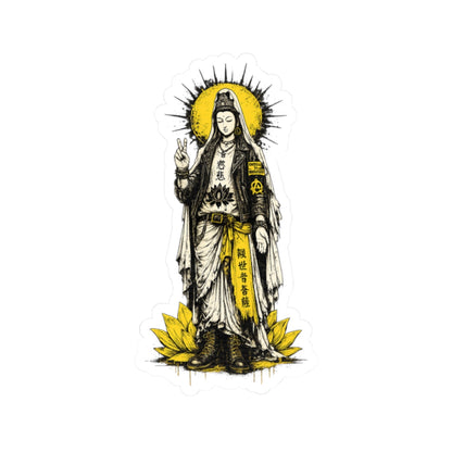 Sticker,  Kiss-Cut - Punk Kwan Yin Lotus