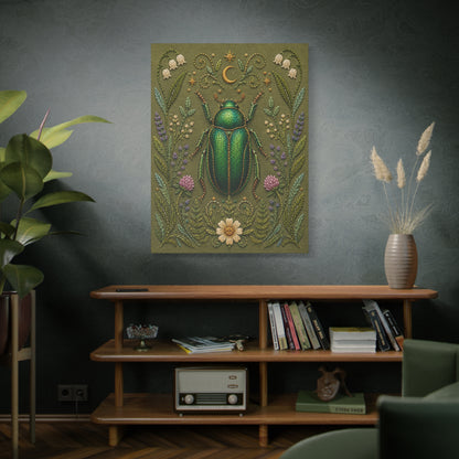 Canvass Art Print - Botanical Scarab