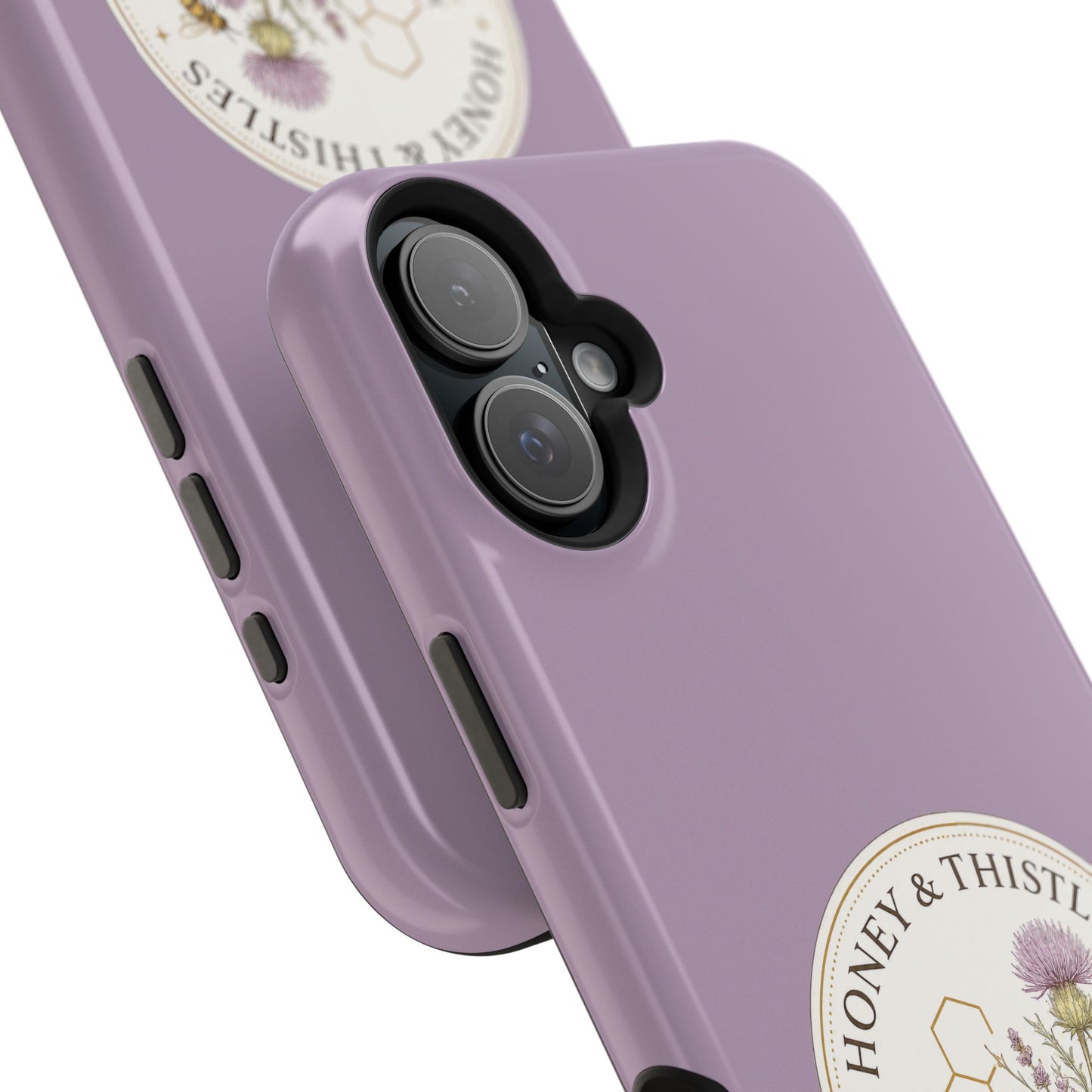 Floral Honey & Thistles Magnetic Phone Case — Impact-Resistant MagSafe-Compatible