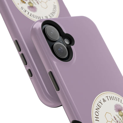 Floral Honey & Thistles Magnetic Phone Case — Impact-Resistant MagSafe-Compatible