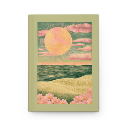 Journal Notebook, Hardcover Lined - Pastoral Sunset Seascape